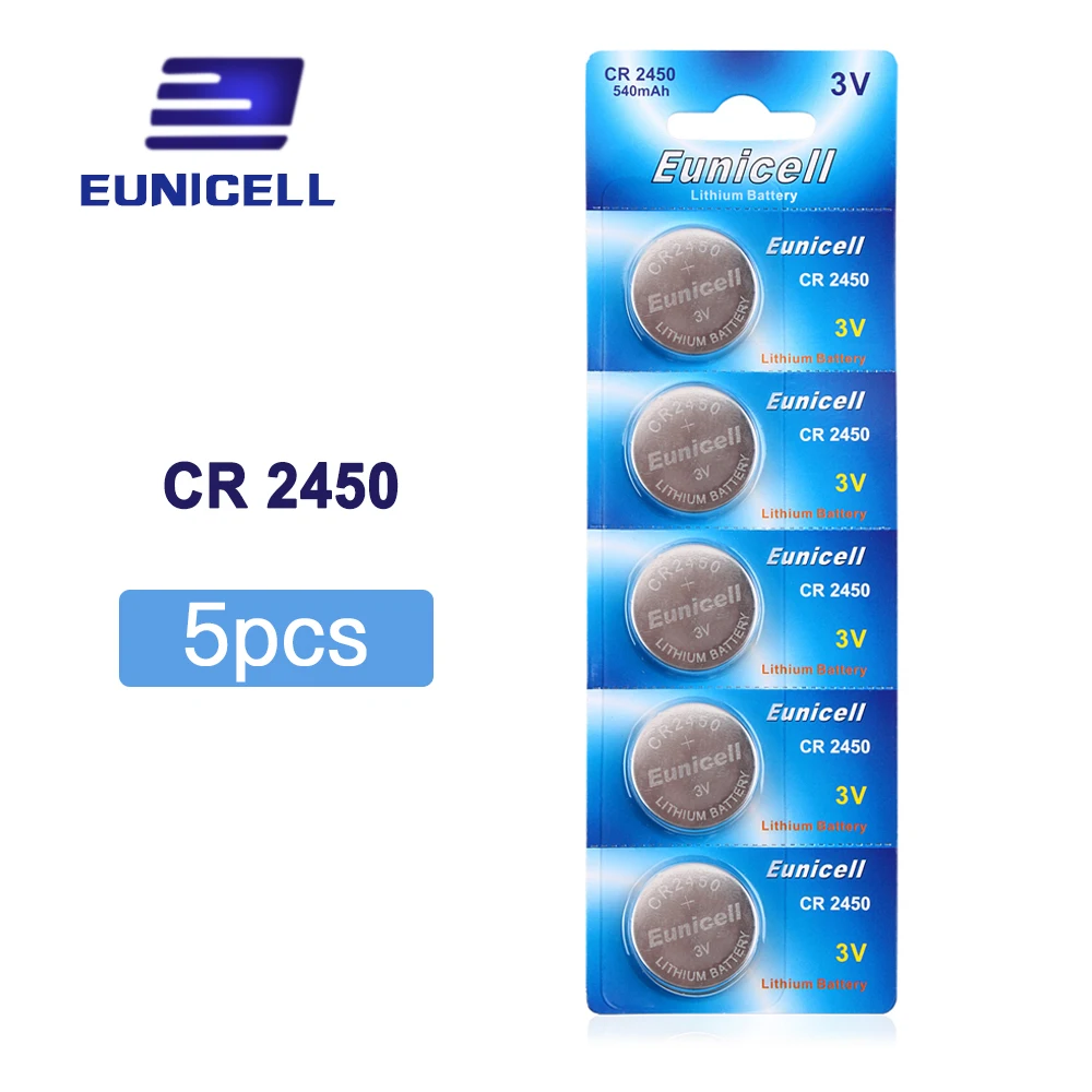 1 партия = упаковка 5 шт. CR2450 кнопочная батарея монетная 2450 ECR2450 KCR2450 5029LC LM2450 3 в