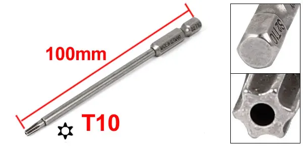 UXCELL горячая Распродажа шестигранный хвостовик 1/4 &quot100 мм Длинный T6 T7 T8 T9 T10 T15 T25 T30
