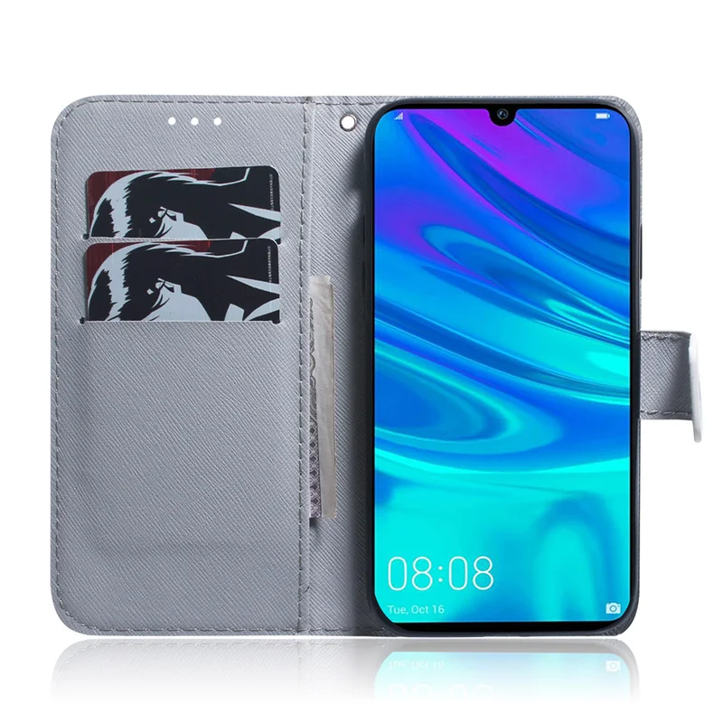 Чехол-бумажник из искусственной кожи для huawei P Smart 2019 мягкий силиконовый