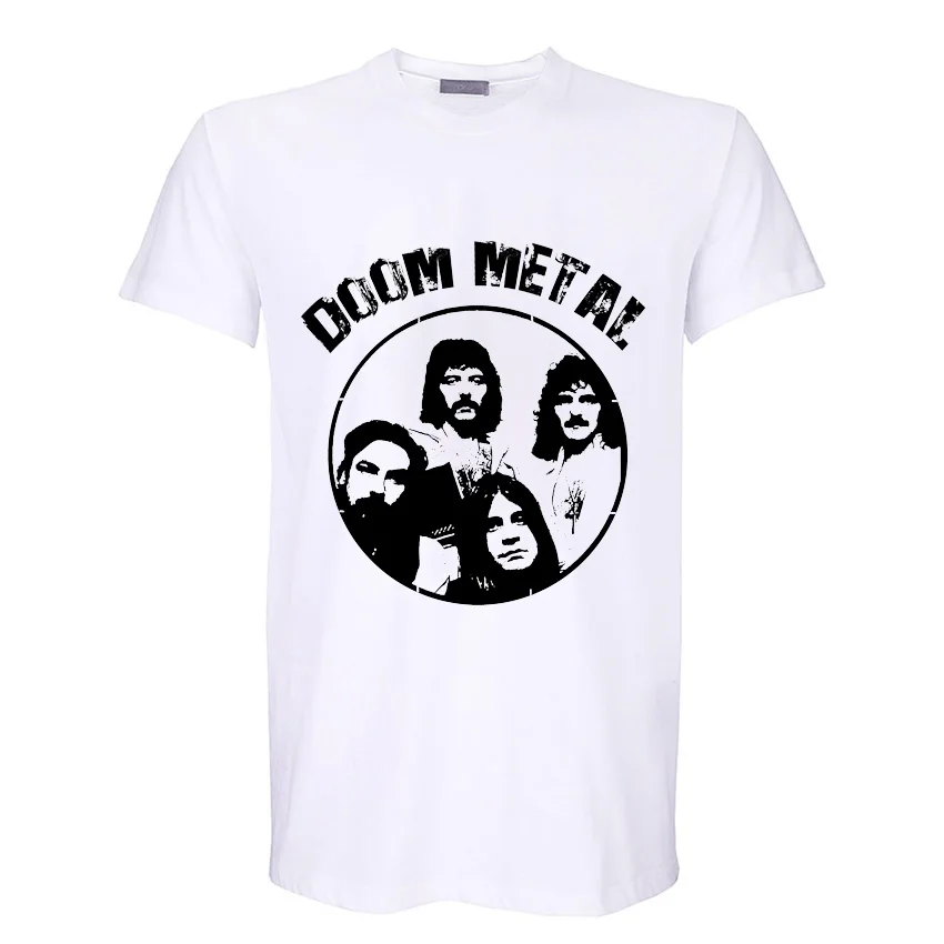 Новое поступление классический doom Metal Rock Band Tee Мягкий дышащий хлопок летняя