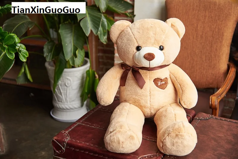 Около 60 см светло коричневый плюшевый мишка кукла love Bear мягкая подушка подарок на