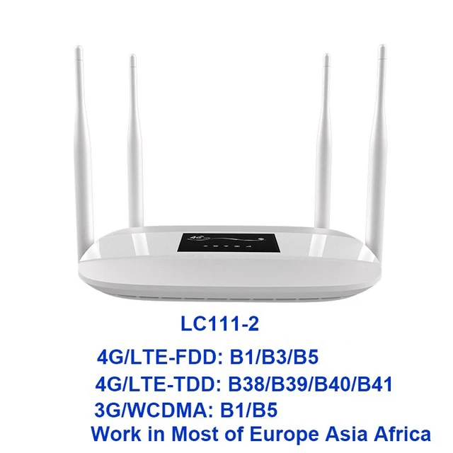 TIANJIE разблокированный 3G 4g домашний 4 антенны sim карта роутер модем 4G wifi точка доступа 4g lte CPE wifi роутер 4G Роутер с слотом для sim-карты - Цвет: LC111-2