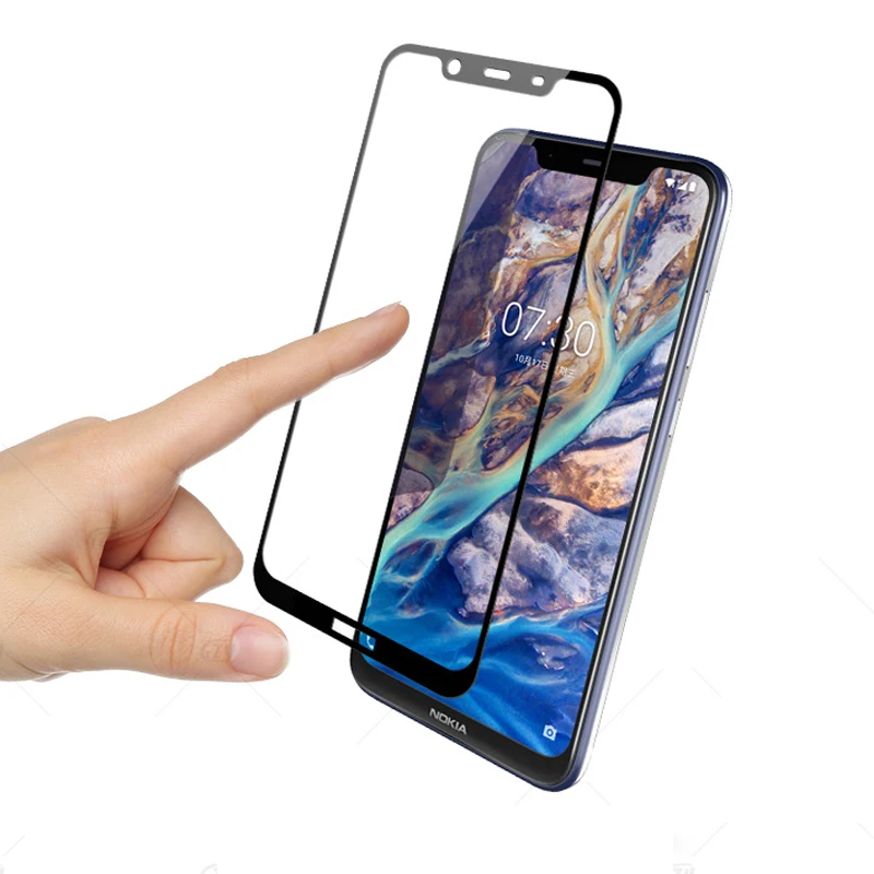 Защитное стекло закаленное 3D для Nokia 8 1 | Мобильные телефоны и аксессуары