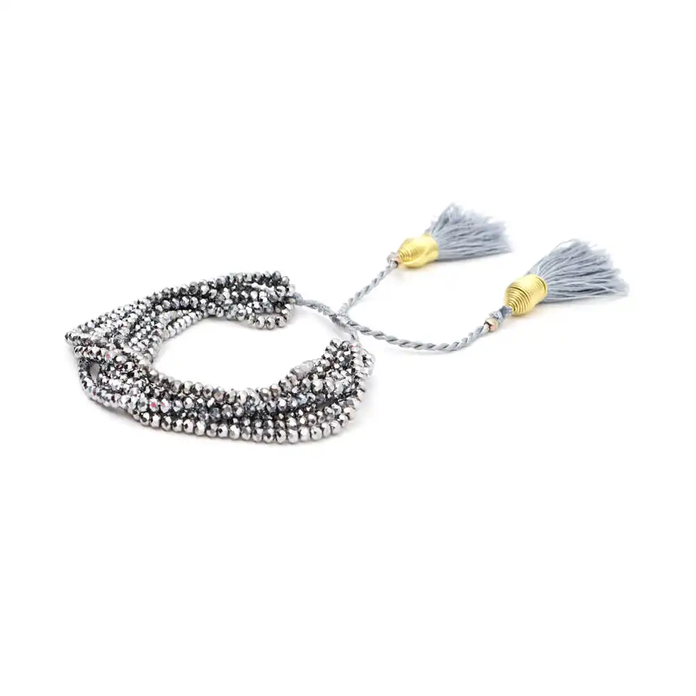 Go2boho сглаза браслет для женщин Perles MIYUKI браслет ювелирные изделия Lucky турецкий глаз Браслеты Mujer серебряный кристалл подарок ручной работы - Окраска металла: C-B190001E Crystal