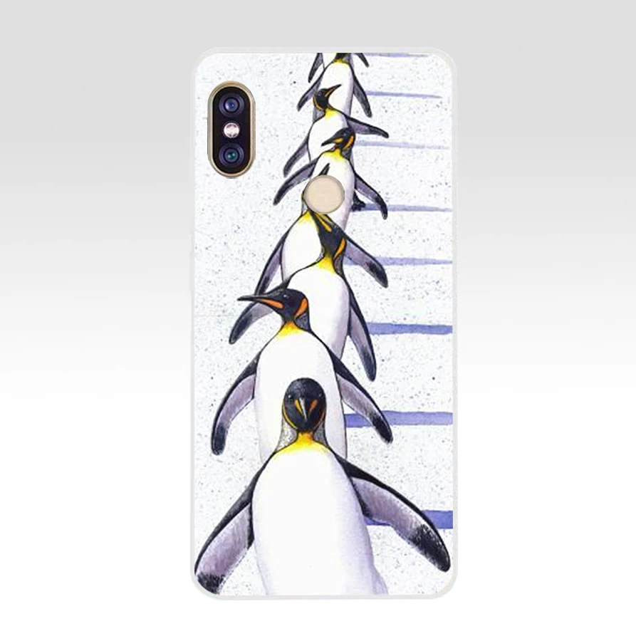 208AQ Penguin Party Soft Silicone Tpu Cover phone Case for xiaomi redmi 6 pro note 5 plus 4 4x mi 8 | Мобильные телефоны и