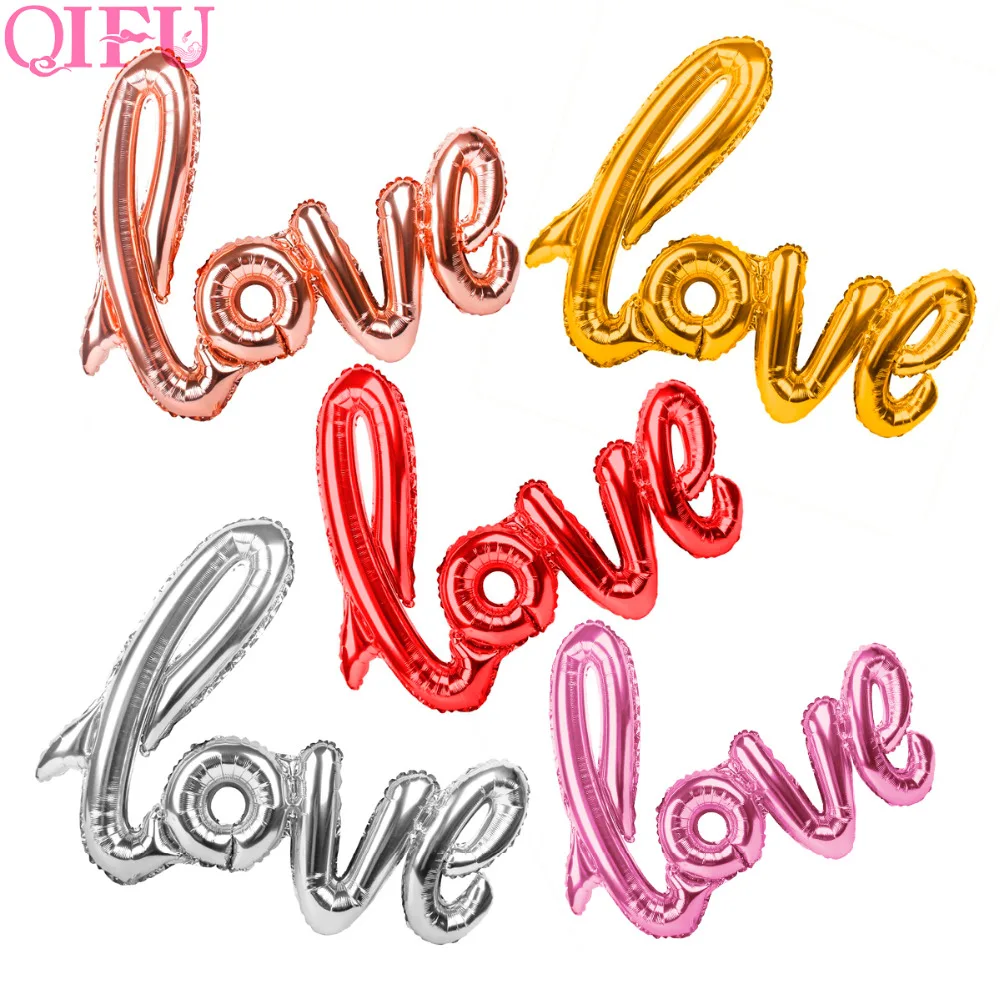 QIFU фольга с буквами воздушные шары Свадебные для украшения свадебной вечеринки