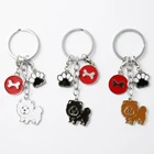 Мини DIY металлический брелок, мультяшный кошелек, брелки для автомобиля, брелок для домашних собак, брелок для чау-чау, брелки для собак, застежка-лобстер, брелок для сумок