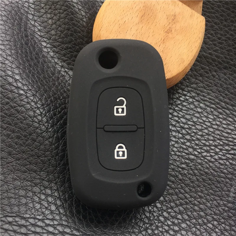 Силиконовый резиновый автомобильный чехол для ключей, держатель для ключей, Марка Renault Clio Megane Duster Kangdoo Captur Twingo, 2 кнопки, Складывающийся чехол для ключей