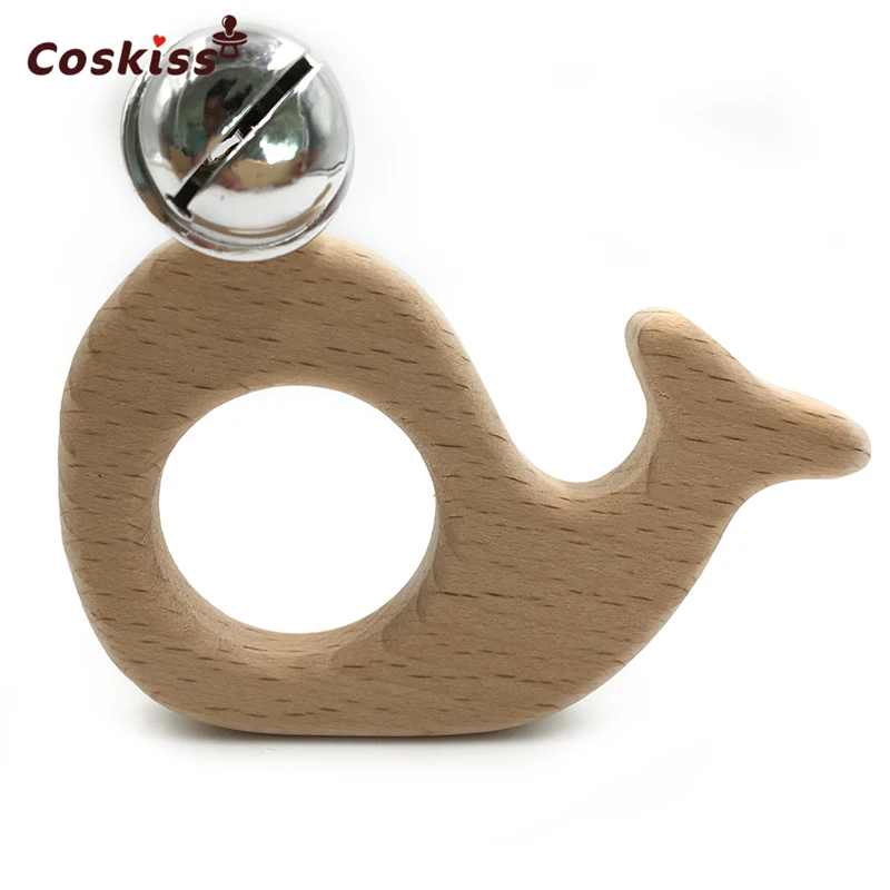 Детский Прорезыватель для зубов колокольчики из бука деревянный КИТ детский