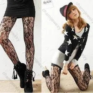 Super Sexy Black Sunflower Lace Hollow Nets Tights Pantyhose Silk stockings | Женская одежда