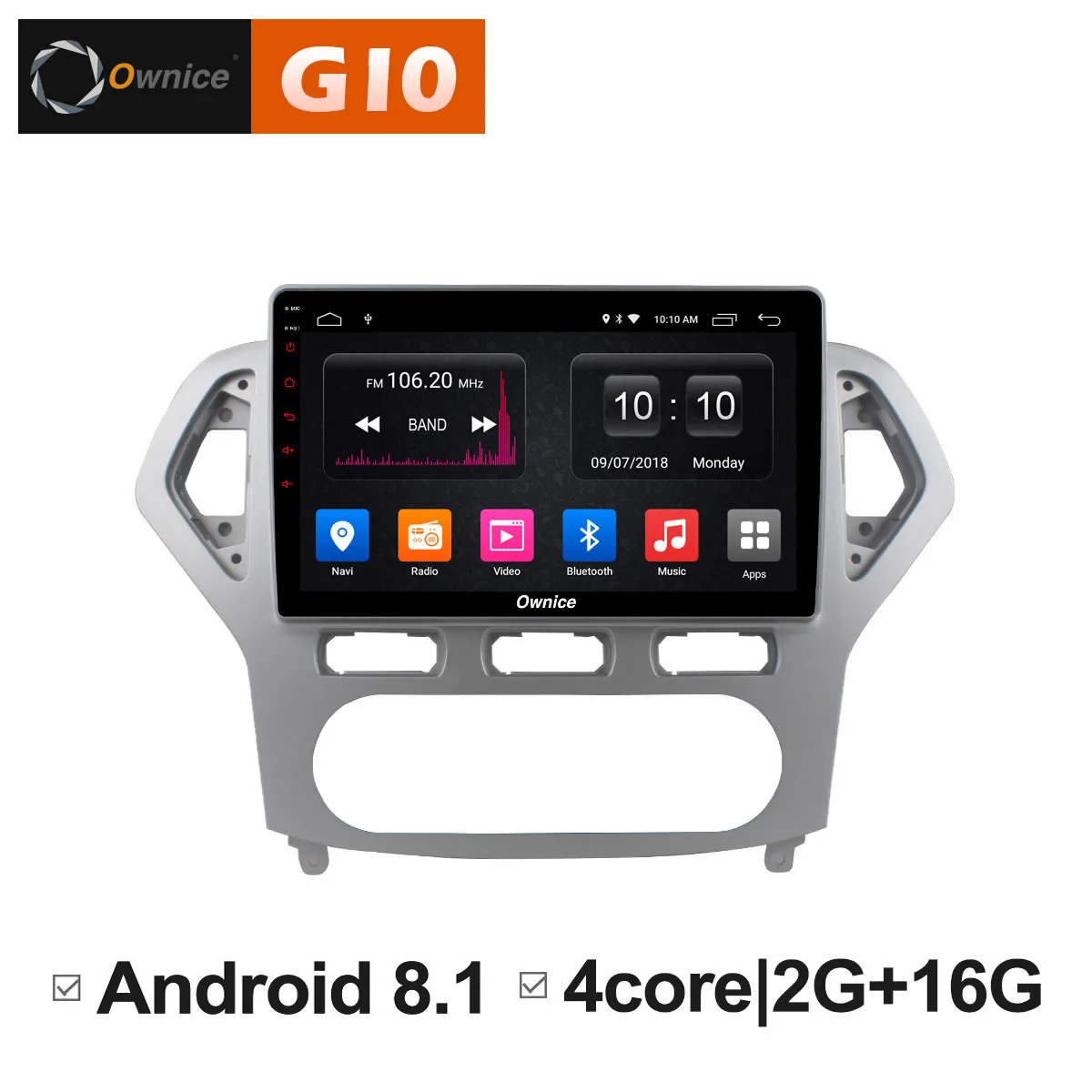 Ownice 10 1 &quotC500 + G10 2.5D Android 8 Octa Core автомобильный DVD gps навигации радио для Ford Mondeo 2007 2010
