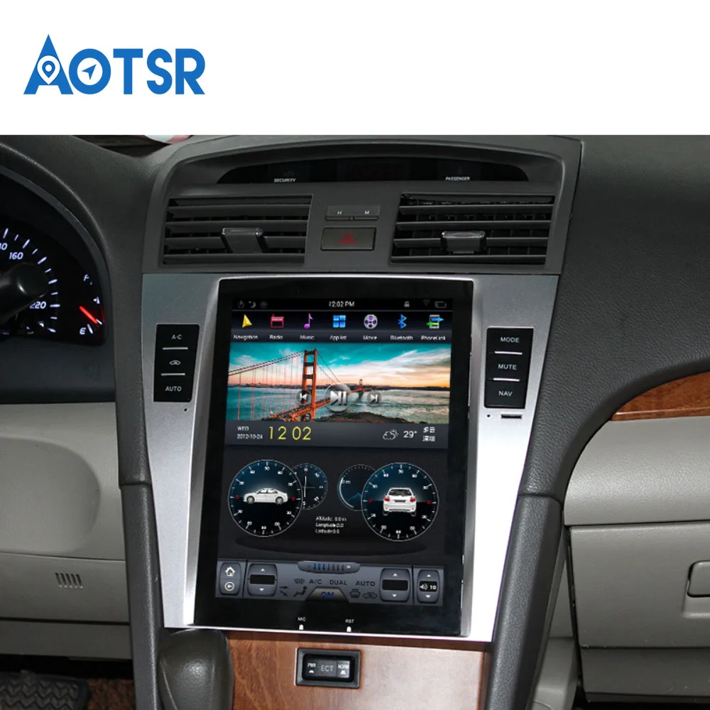 Автомобильные видеоплееры Android 8,1 Tesla стиль gps-маячок в автомобиль для TOYOTA CAMRY 2007-2011 Автомобильный видеорегистратор Камера Лента Радио Блок радио автомобиль