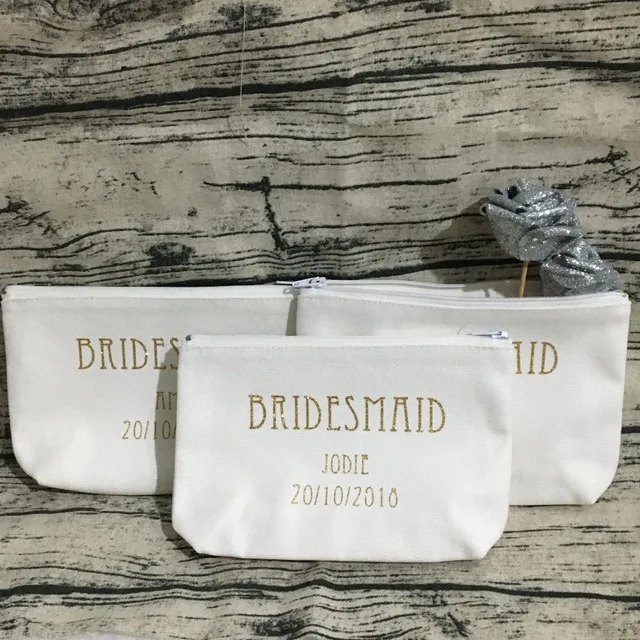 custom design bridesmaid names Make Up toiletry kits wedding Gift makeup Bags maid of honor Unique for Bridal Party favors | Дом и сад