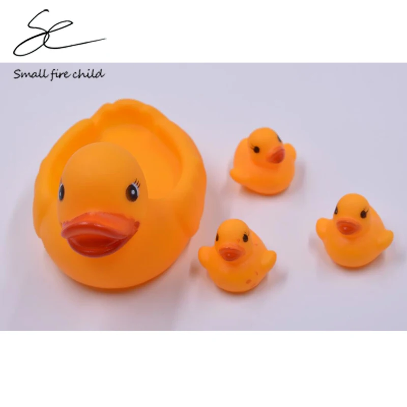 

Duck child bath toys duck small baby bath toys for all ages 4pcs/ lot ( one big and 3 small) WJ-192