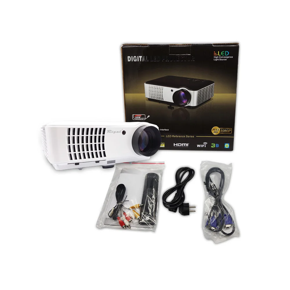 Rigal проектор RD804 светодиодный смарт Android Wi Fi 4000 люмен Beamer портативный HD 1080 P для