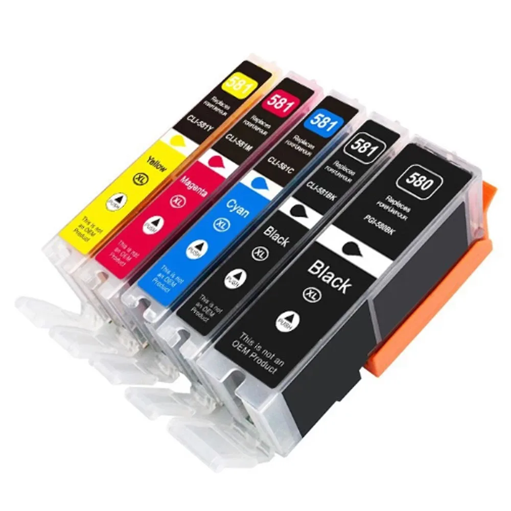 

Compatible ink Cartridge For Canon PIXMA TS8150 TS8151 TS8152 TS9150 TS9155 TR7550 TS6150 printer PGI-580 CLI-581 PGI580 cli581
