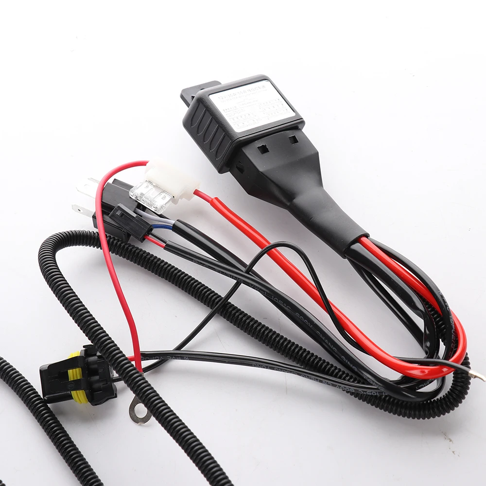 2-головной светильник H4 фары Керамическая Лампа Socket Вилки реле жгут проводов |