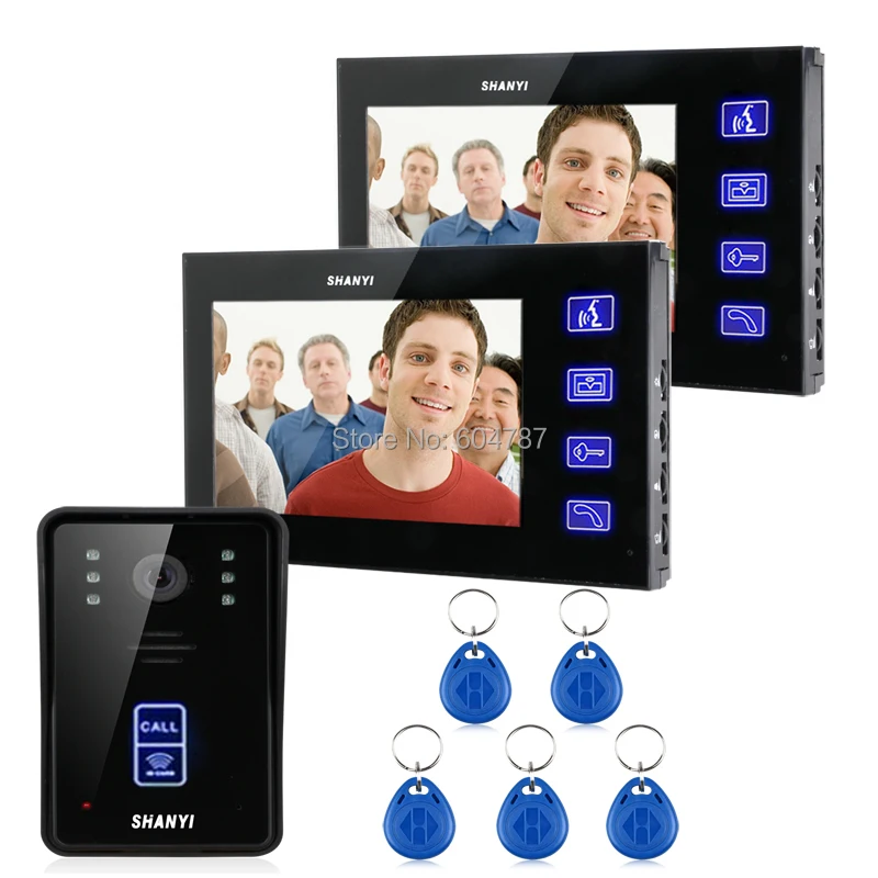 Видеодомофон 1V2 с сенсорной кнопкой и цветным монитором 7 дюймов|phones 4 u sim free|phonephone