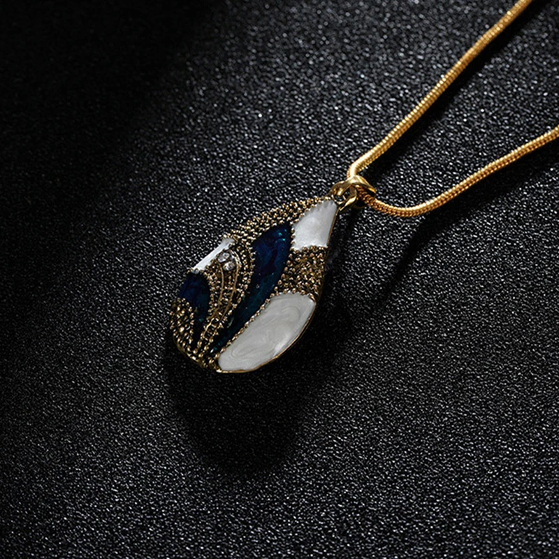 Personality Shell Water Drop Shape Long Pendent Necklace Stud Earrings Ring Women Wedding Jewelry Sets | Украшения и аксессуары