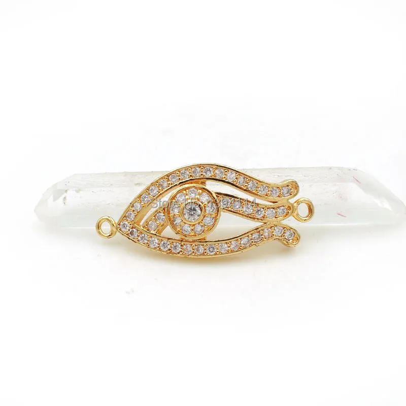 26*11*3mm Micro Pave Clear CZ Fish Head Connector Fit For Men And Women Making Bracelets Jewelry | Findings &amp Components