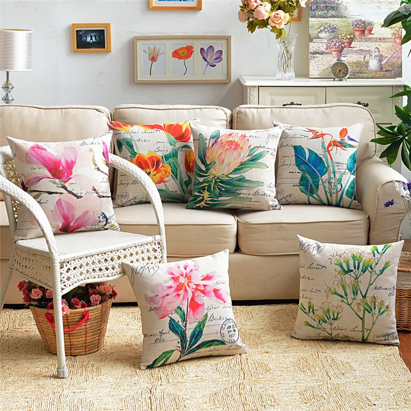 Оптовая продажа свадебный подарок скандинавские красивые яркие цветы печать