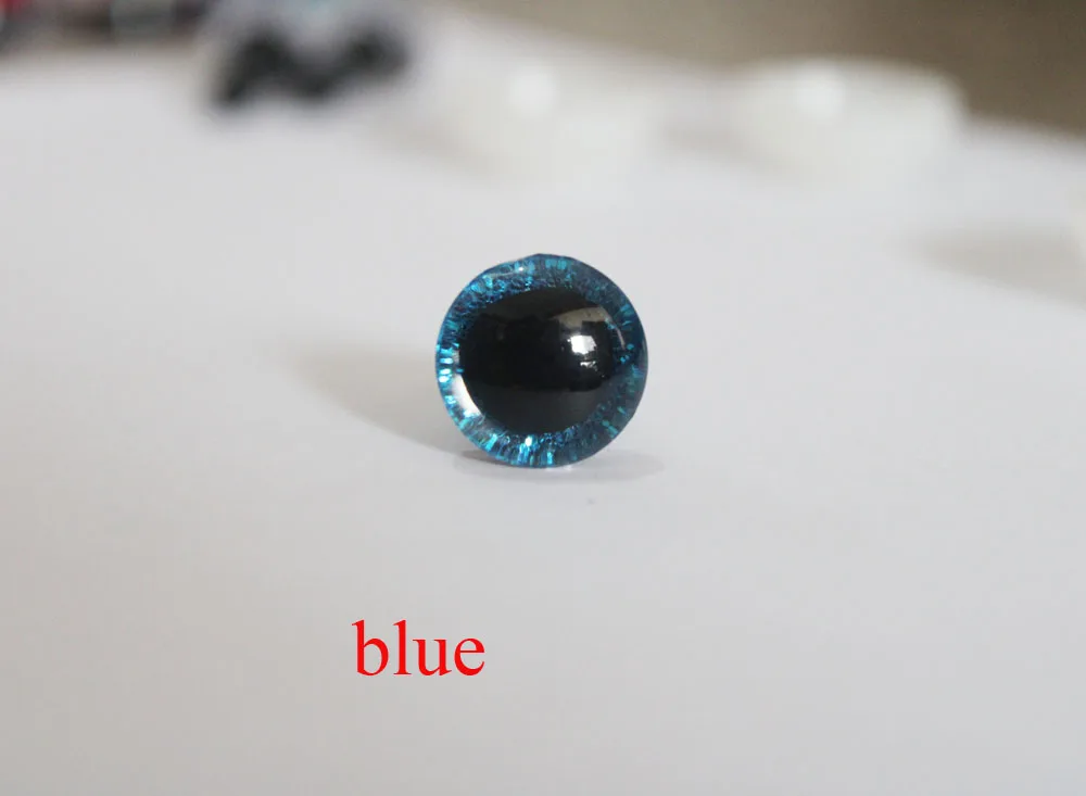 blue color 40 шт./лот 14 мм/16 мм/20 мм/24 мм 3D Прозрачные блестящие игрушечные глаза+ блестящая ткань+ шайба для плюшевая игрушка "сделай сам" Кукла-18 цветов на выбор-N18 - Цвет: blue color