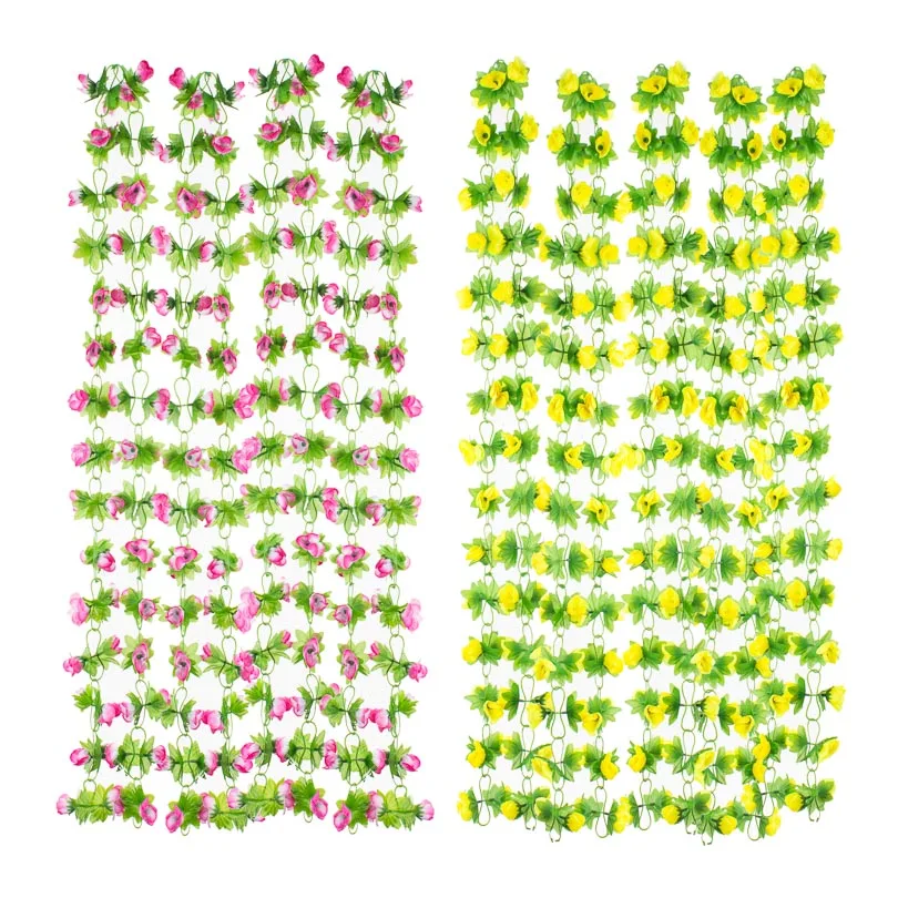 10pc 210cm Fake Silk Lotus Ivy Vine Artificial Flowers w/ Green Leaves Home Wedding Decoration Marriage Ornamental Garland Decor | Дом и сад
