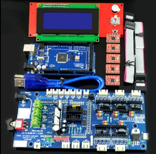 Детали для 3D принтера DuoWeiSi RAMPS 1 57 панель управления + плата LCD 2004 Mega 2560 R3 A4988