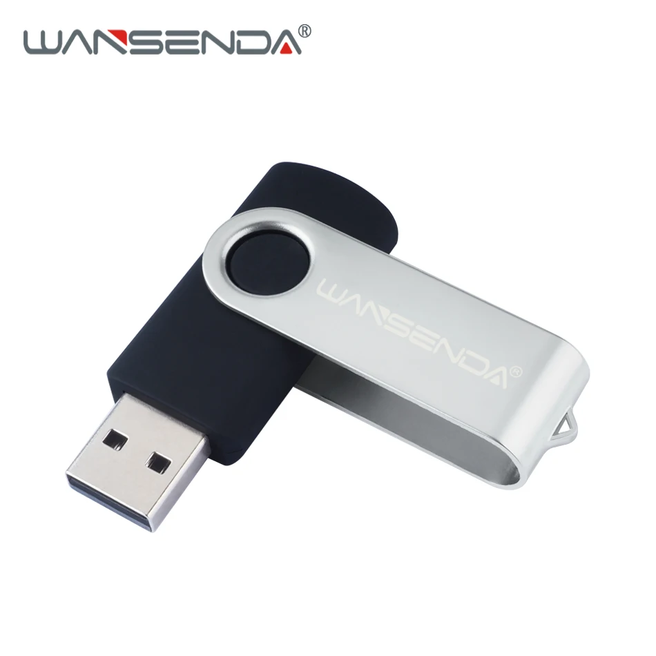 

WANSENDA Rotation USB Flash Drive Metal Pen Drive 4GB 8GB 16GB 32GB 64GB Cle USB Stick 2.0 128GB 256GB Memory Stick Pendrive