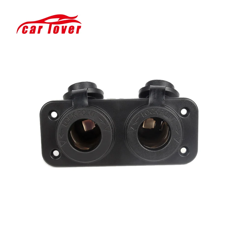 Лидер продаж 12 В 2 полосный водонепроницаемый адаптер с двумя розетками для