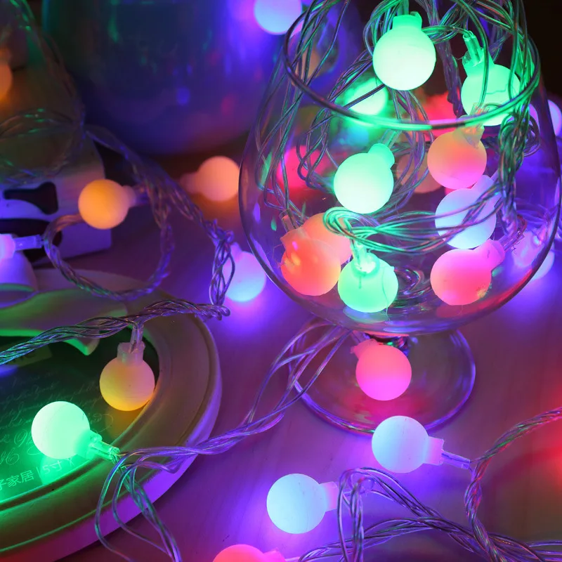 Гирлянда с хрустальными шариками 220 В 10 м 100 светодиодов|10m led|100 ledstring ball |