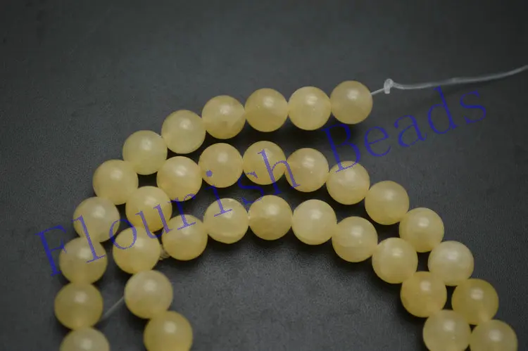 4 мм ~ 12 натуральный желтый медовый Нефритовый камень круглые бусины DIY материалы