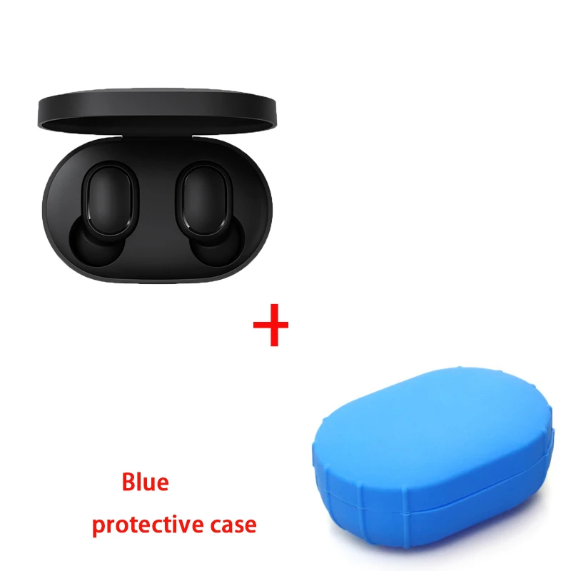 Xiaomi Redmi Airdots Xiaomi беспроводные наушники Голосовое управление Bluetooth 5,0 шумоподавление управление - Цвет: black add blue