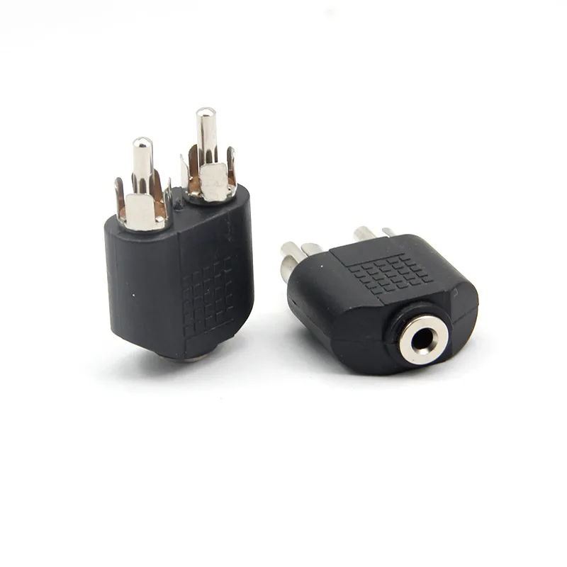 5 шт. 3 мм стерео разъем гнездо для 2 AV RCA штекер мужской аудио удлинитель адаптер