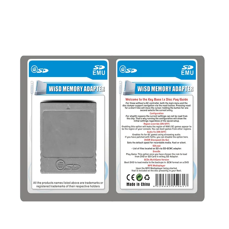 Новый кард-ридер для Wii SD флэш-карта памяти GC GameCube консоль WISD карта адаптера Nintendo