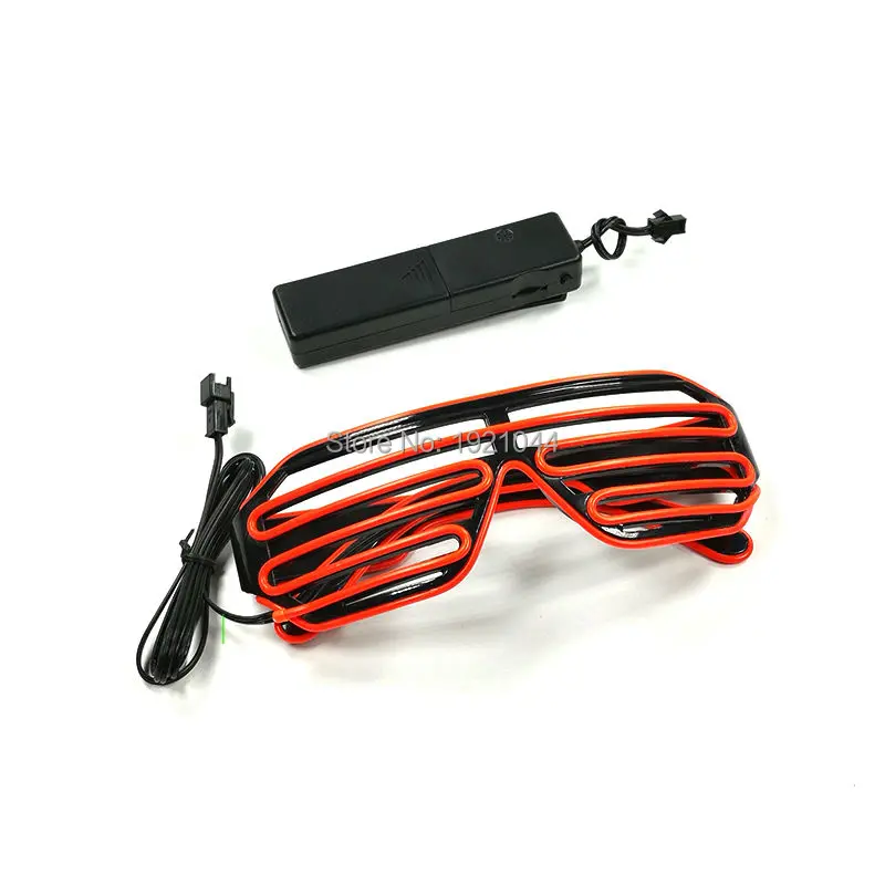 Очки EL модные неоновые со светодиодной подсветкой в форме затвора аксессуар для