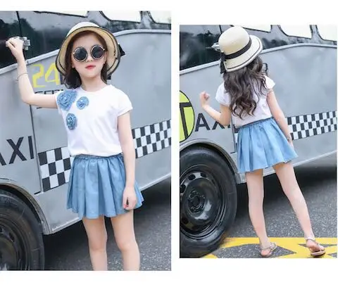 Детская одежда хлопковый костюм для девочек коллекция 2019 года новое летнее