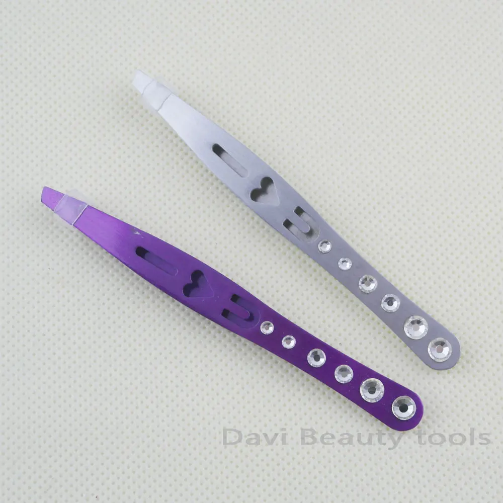 2 шт./лот пинцет для бровей из нержавеющей стали клипса удаления косых волос на