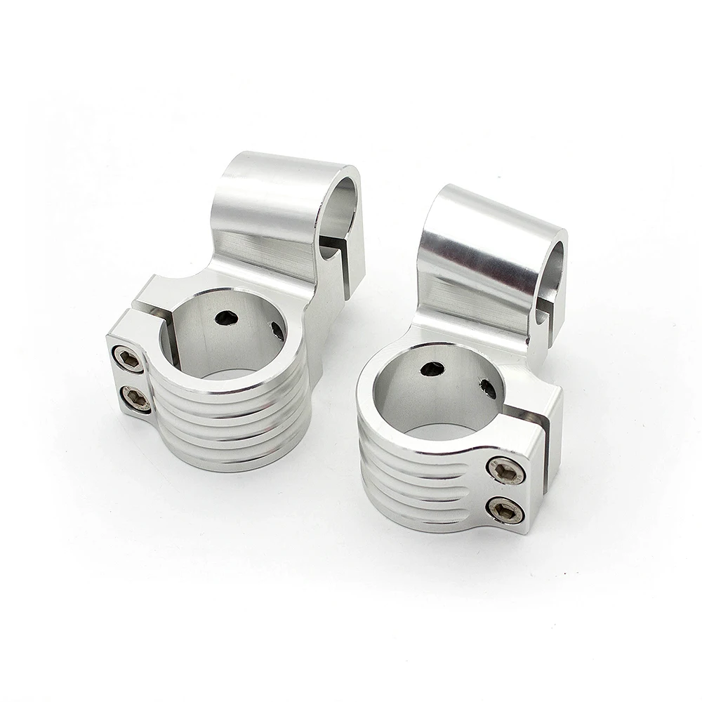 Серебряный 22 мм CNC Raiser Руль клип на руль для мотоциклов клип на головках зажим вилка 31 мм-54 мм 33 мм 35 мм 36 мм 41 мм 43 мм 51 мм