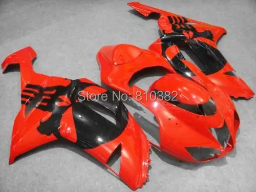 Комплект обтекателей для мотоцикла KAWASAKI Ninja ZX6R 07 08 636 2007 2008 горячий красный