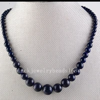 free shipping 614mm beautiful blue sand ball beads necklace 18 fg6446