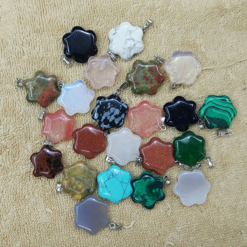 2018 модные подвески в ассортименте из натурального камня смешанный цветок сливы