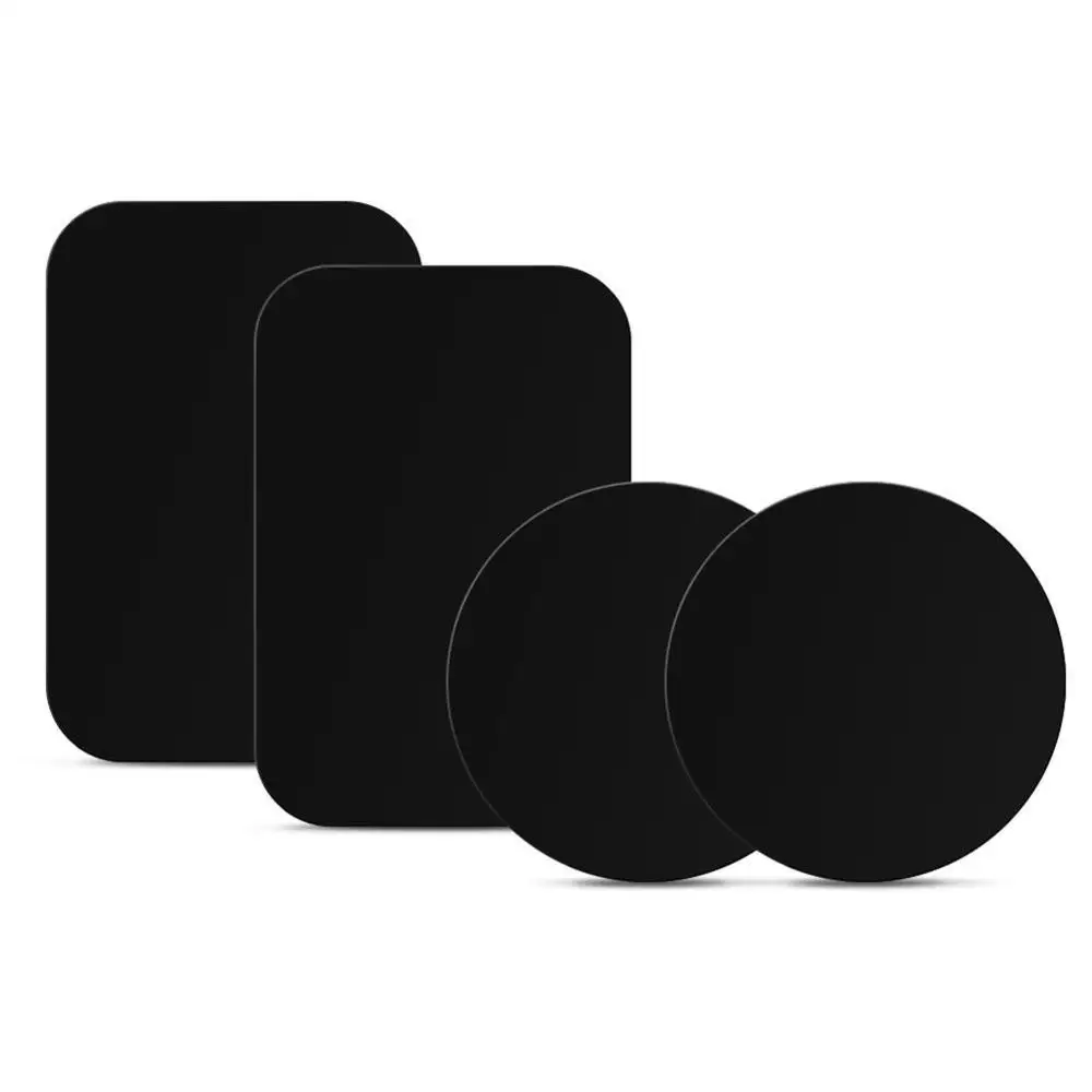 2Round 2Rectangle 3 м клейкая металлическая пластина металлический диск замена сильный клей для магнитных автомобильных креплений прямоугольник круглый черный для iPhone 6 7Plus - Цвет: 2Round 2Rectangle