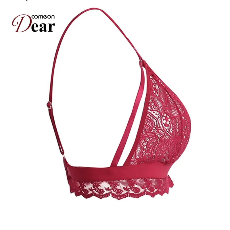 Comeondear бюстгальтер на бретельках RK80462 сексуальный кружевной Бюстье прозрачное