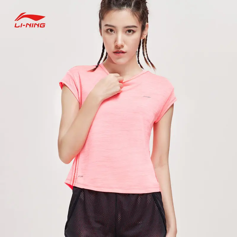 Женская Спортивная футболка Li Ning из дышащего полиэстера с подкладкой li ning ATSP094