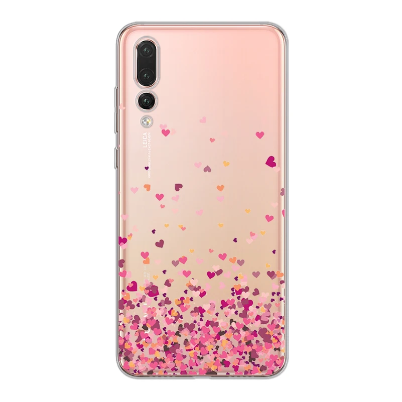 ciciber Cover For Mate 20 10 9 Lite Pro X Huawei P Plus smart 2019 Phone Cases Soft TPU Design Love Heart |