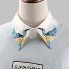 Модная новинка вышивка женская Съемная рубашка кружевной накладной воротник рубашка с вышивкой бисером аксессуары для одежды средней длины