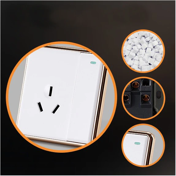 Golded Edge белый черный шампань AC250V 16A 3 Pin 1 кнопочный переключатель розетка AU