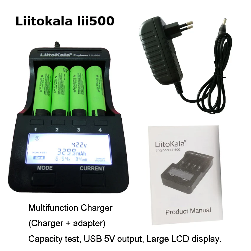 Многофункциональное зарядное устройство LiitoKala 3 7 в 18650 18350 тест емкости