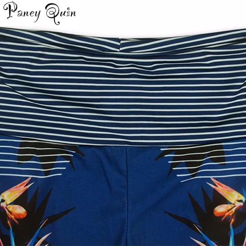 High Waist Leggings Women's Fitness Sport Leggings Stripe Printing Elastic Gym Workout Tights S-XL Running Trousers Plus Size